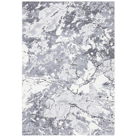 Safavieh 6 ft. 7 in. x 6 ft. 7 in. Cyrus Shag Contemporary Square Power Loomed Rug - Gray & Ivory CYR122F-7SQ